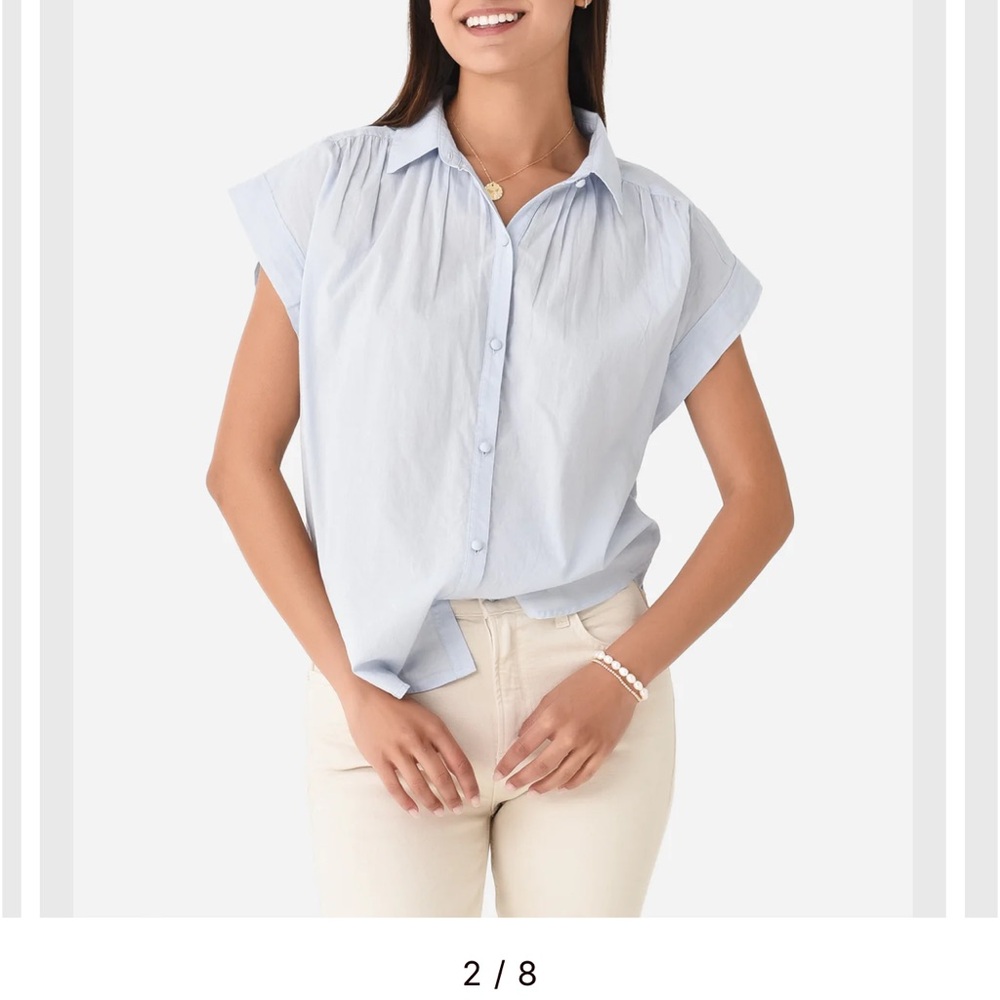 Citizens of Humanity Penny Poplin Dolman Blouse size large